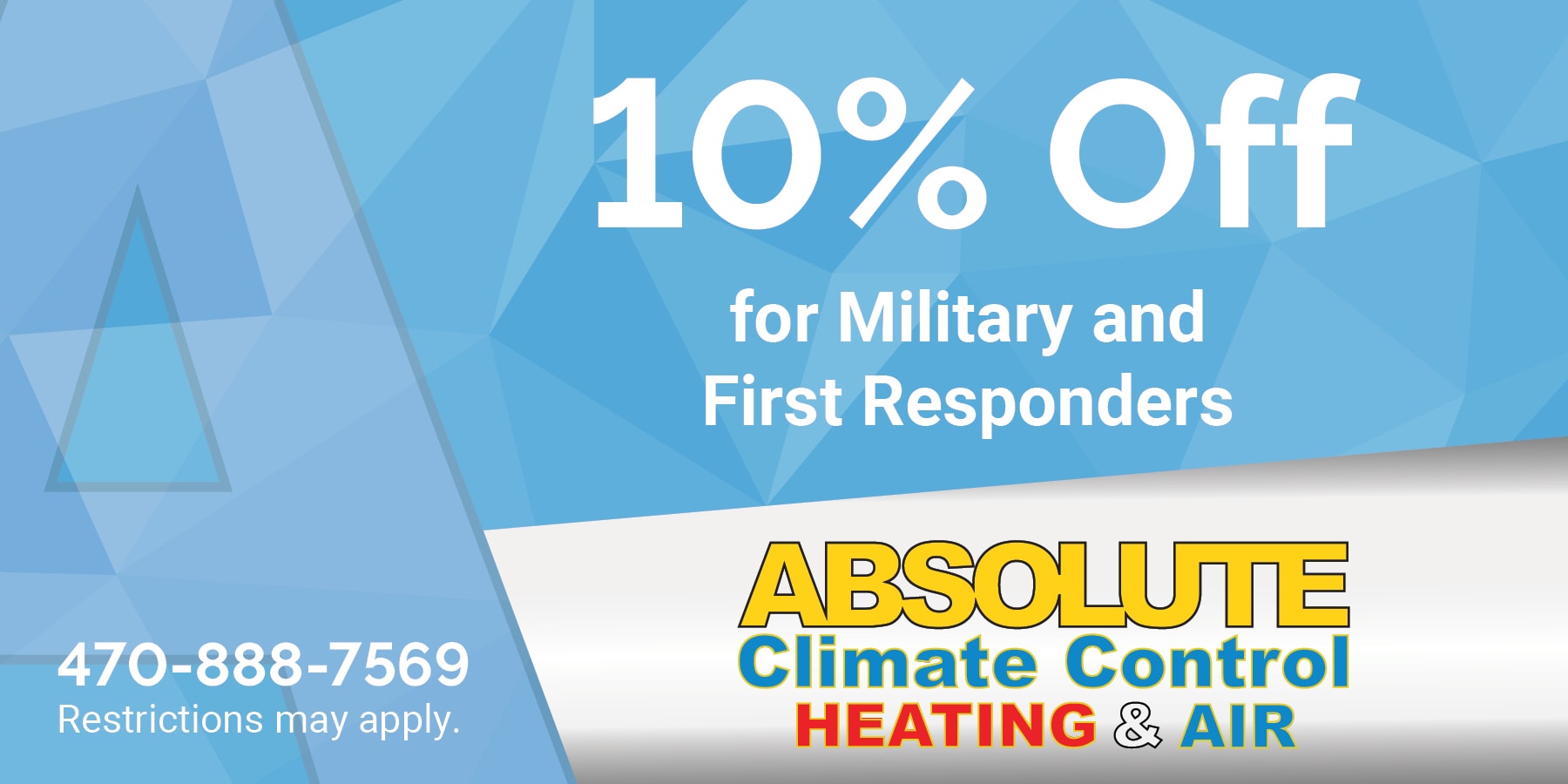 10% off for military and first responders coupon.