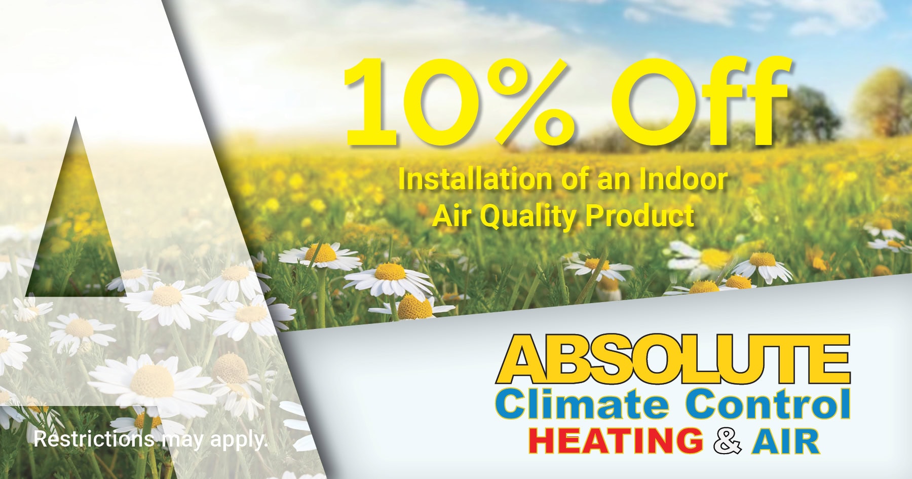 10% Off Installation of an IAQ Product!