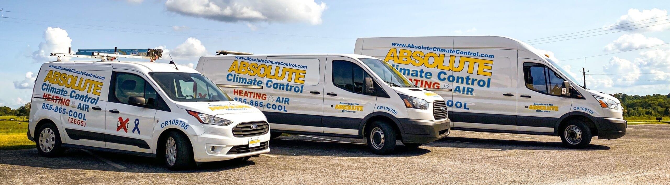 Absolute Climate Control service trucks.