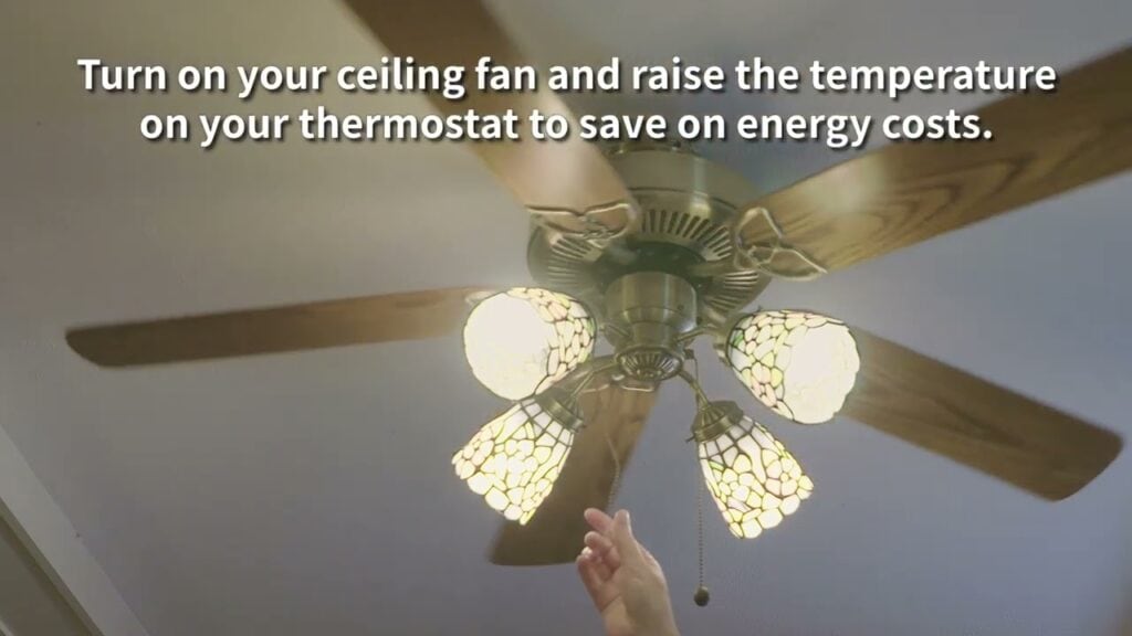 Energy savings tip. Celing Fa.